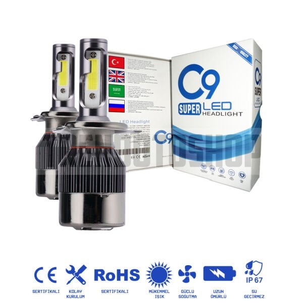 C9 Beyaz Led Xenon Far Ampulü H7