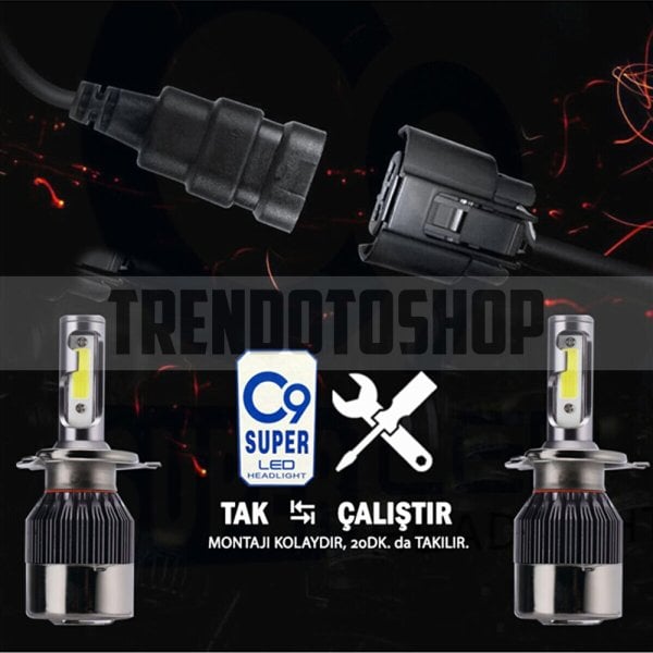 C9 Beyaz Led Xenon Far Ampulü H7