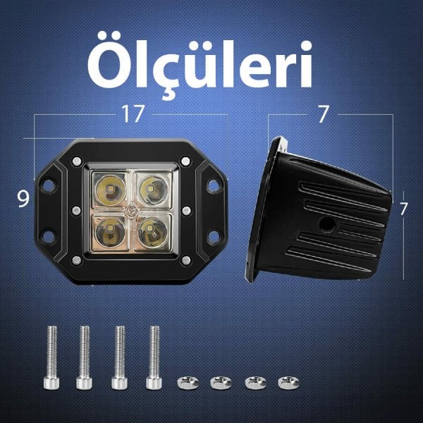 Gömme Model Beyaz 12 cm 4 LED 12W