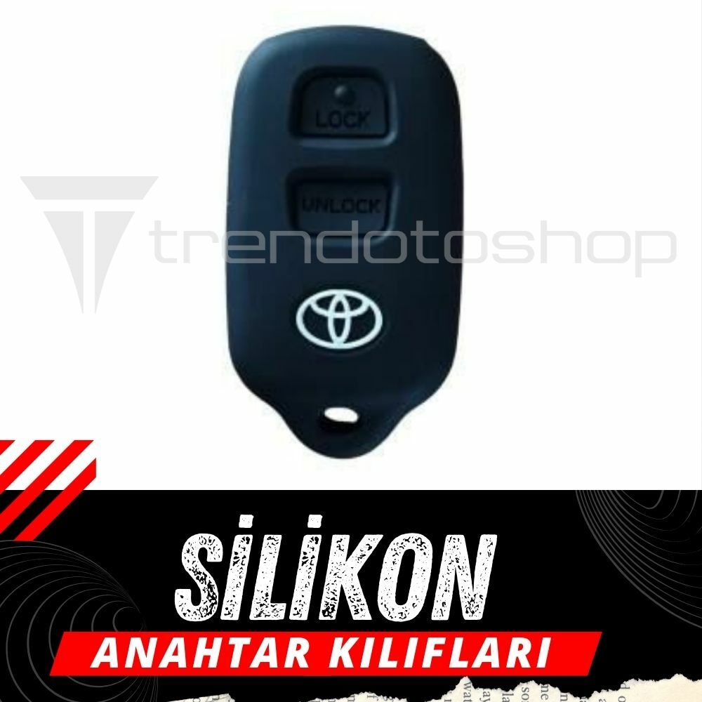 Toyota Corolla Silikon Anahtar Kılıfı Siyah 2003-2008