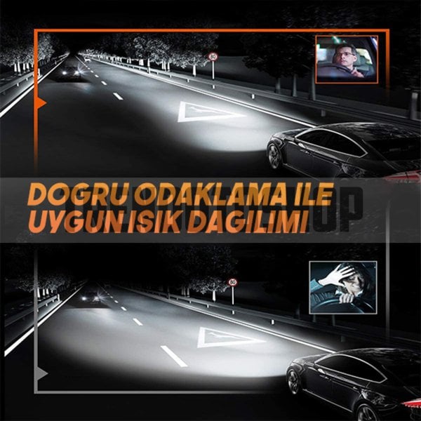 C9 Trio BuzMavi-Beyaz-Gün Işığı Led Xenon Soğutuculu Ön Far Ampulü H7