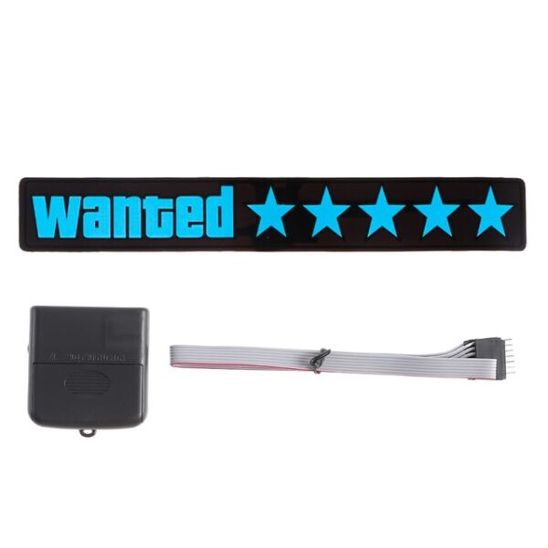 Wanted 5 Yıldızlı LED Işıklı Araba Aksesuarı SARI