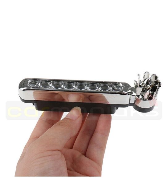 18W Gündüz Farı 8 Led Rüzgar Enerjili Kablosuz 2'li Set