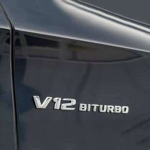 V12 BITURBO Gümüş Krom Kaplama Renkli Metal Arma Amblem Vernikli Sticker Yapışkanlı