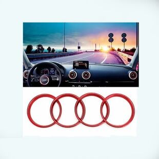 Audi A3 Havalandırma Halkası Alüminyum Kırmızı