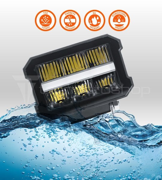MATRIX T1 100 Watt Turuncu-Beyaz Gündüz Ledli Kaput Üstü Led Sis Far Takımı