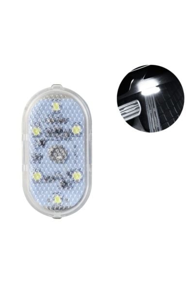 Dokunmatik Sensörlü Mini 6 Led Lamba Usb Şarj Edilebilir Ayak Altı Mıknatıslı Torpido Lambası
