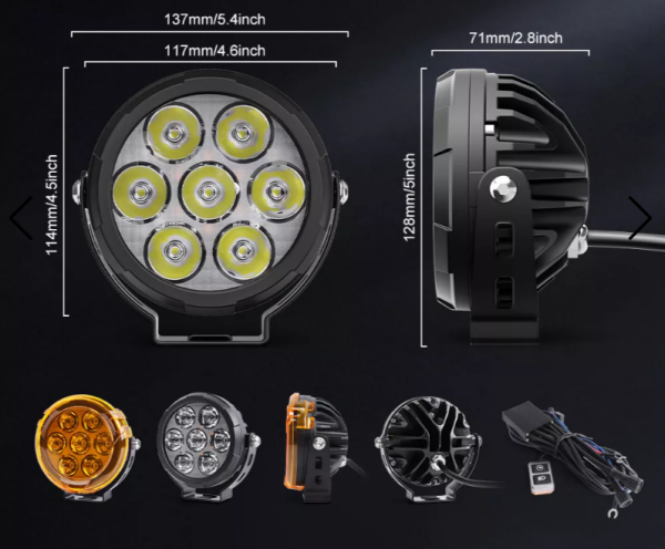 Beemax HardCap 180 Watt Profesyonel Motosiklet Led Sis Far Takım