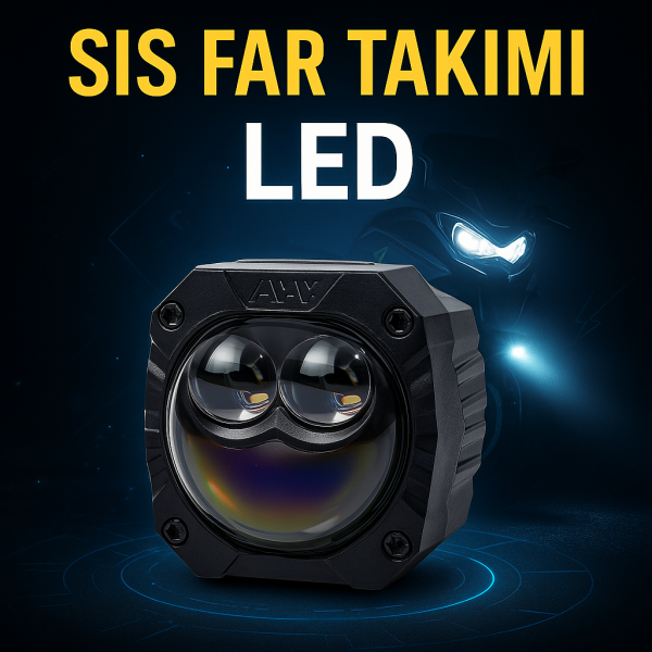 50 W Uzun Kısa Flap Fonksiyonlu CSP Osram Motosiklet Led Sis Farı Uzun Menzil Ufuk Çizgili