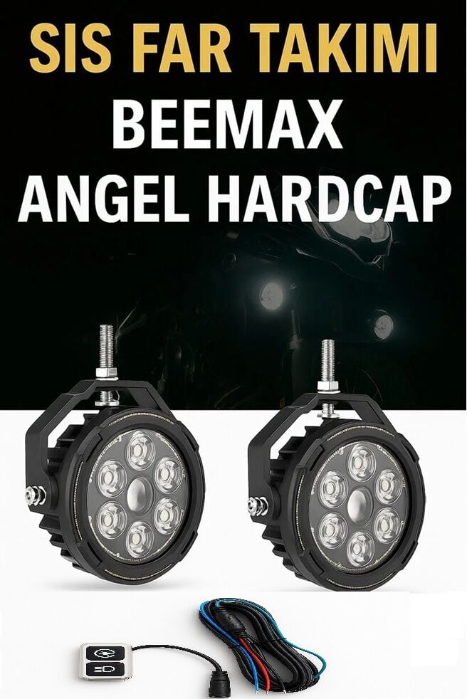 Beemax Angel HardCap 140 Watt  Profesyonel Motosiklet Led Sis Far Takımı