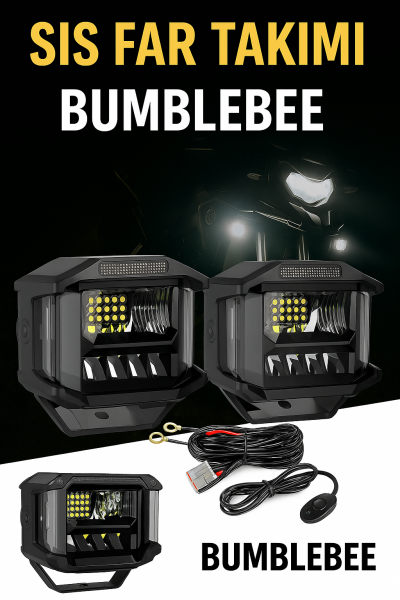 Bumblebee 80 Watt Profesyonel Motosiklet Led Sis Far Takımı