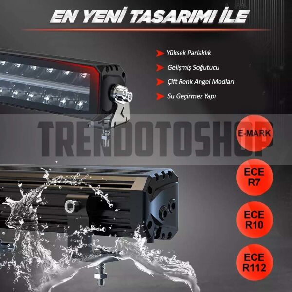 Superior Mystique 35 Cm 180W Amber-Beyaz Angel Off Road Led Bar