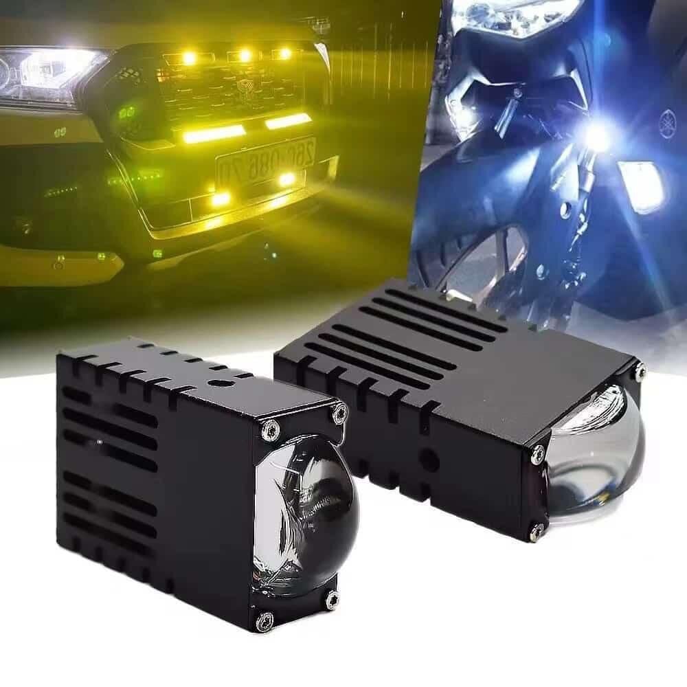Super Slim Led Projektör Sarı Beyaz 40 W Motosiklet Sis Far Takımı