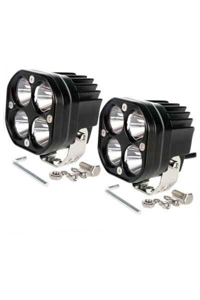Beyaz 4 Led Baja 40W Motosiklet Sis Far Takımı