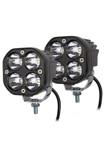 Beyaz 4 Led Baja 40W Motosiklet Sis Far Takımı